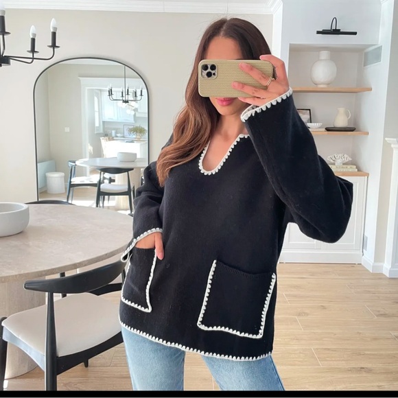 FROM PARIS FRANCE ๐ซ๐ท BOHO LOOSE FIT SWEATER - Picture 2 of 3